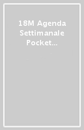 18M Agenda Settimanale Pocket Blu Copertina Rigida