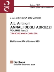 A.L. Antinori Annali degli Abruzzi Vol. Ivbis (parte 2) Trascrizione completa