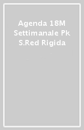 Agenda 18M Settimanale  Pk S.Red Rigida