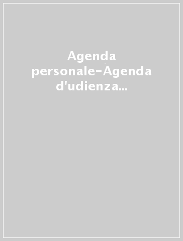 Agenda personale-Agenda d'udienza 2017. Ediz. arancione (2 vol.)