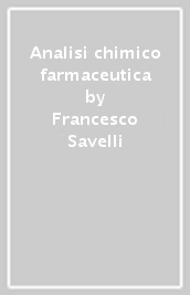 Analisi chimico farmaceutica