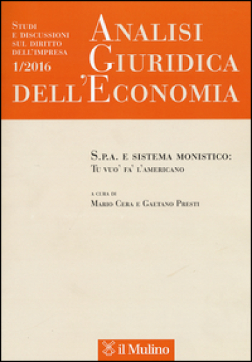 Analisi giuridica dell'economia (2016). 1.