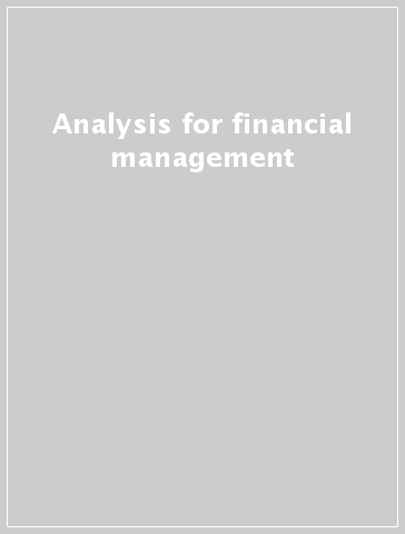 Analysis for financial management
