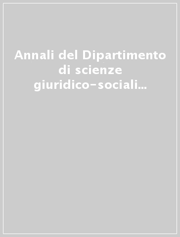Annali del Dipartimento di scienze giuridico-sociali e dell'amministrazione (2001). 3.