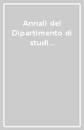 Annali del Dipartimento di studi storici dell Università Ca  Foscari di Venezia 2001. Studi e materiali dalle tesi di laurea