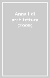 Annali di architettura (2009)