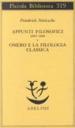 Appunti filosofici (1867-1869)-Omero e la filologia classica