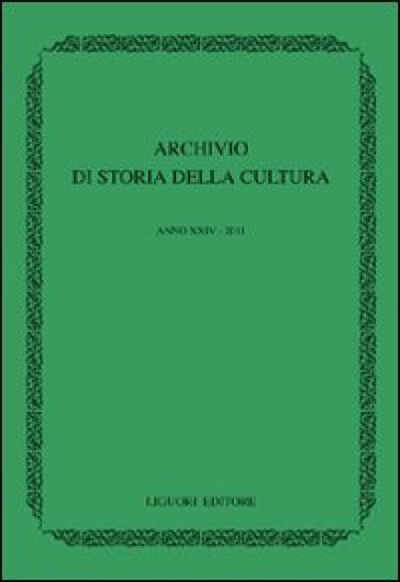 Archivio di storia della cultura (2011)