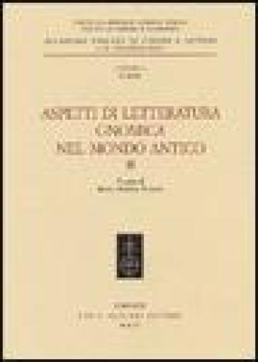 Aspetti di letteratura gnomica nel mondo antico. 2.