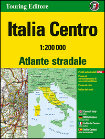 Atlante stradale Italia Centro 1:200.000. Ediz. multilingue