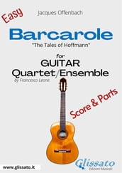 Barcarole - Easy Guitar Quartet score & parts