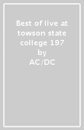 Best of live at towson state college 197
