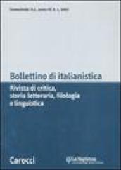 Bollettino di italianistica. Rivista di critica, storia letteraria, filologia e linguistica (2007). 1.