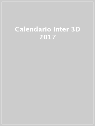 Calendario Inter 3D 2017