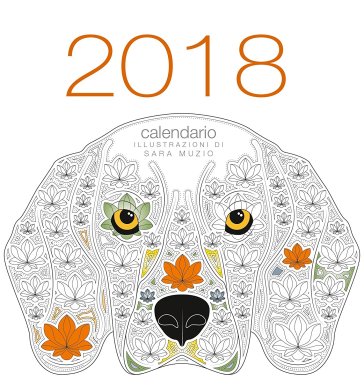 Cani coloring. Calendario da muro 2018