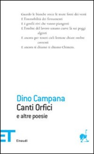 Canti orfici - Dino Campana