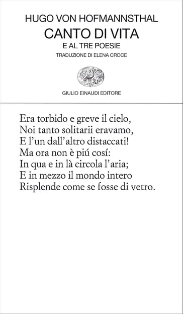 Canto di vita e altre poesie - Hugo von Hofmannsthal