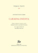 Carmina inedita. Ediz. critica