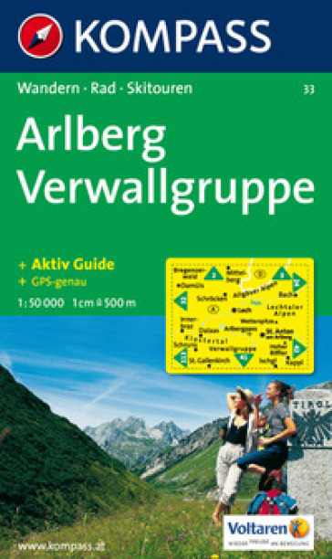 Carta escursionistica n. 032. Austria. Nei dintorni del lago di Costanza-Rund um den Bodensee. Arlberg-Verwallgruppe 1:50.000. Adatto a GPS. DVD-ROM digital map. Ediz. bilingue