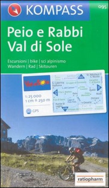 Carta escursionistica n. 095. Trentino, Veneto. Val di Sole, Peio e Rabbi 1:25000. Adatto a GPS. Digital map. DVD-ROM