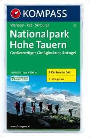 Carta escursionistica n. 50. Austria. Carinzia. Nationalpark Hohe Tauern 1:50.000. Tre carte. Adatto a GPS. DVD-ROM digital map. Ediz. bilingue