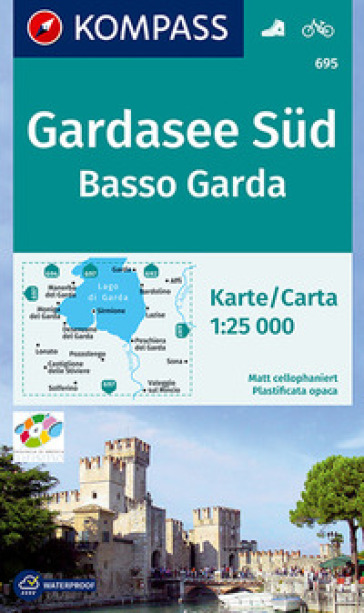 Carta escursionistica n. 695. Basso Garda-Gardasee Sud 1:25.000. Ediz. bilingue