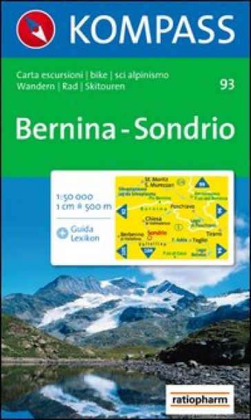 Carta escursionistica n. 93. Bernina-Sondrio