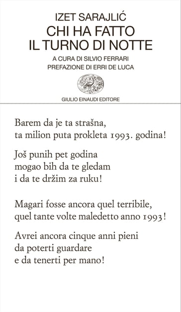 Chi ha fatto il turno di notte - Izet Sarajlic - Silvio Ferrari