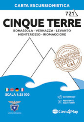 Cinque Terre: Bonassola, Vernazza, Levanto, Monterosso, Rio Maggiore 1:25.000