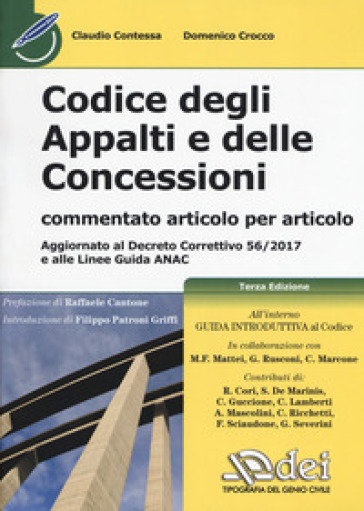 Codice degli appalti e delle concessioni - Claudio Contessa - Domenico Crocco