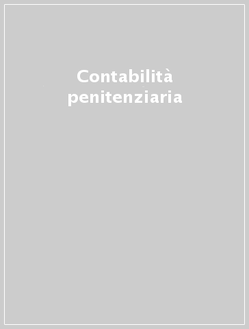 Contabilità penitenziaria