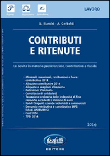 Contributi e ritenute - N. Bianchi - A. Gerbali