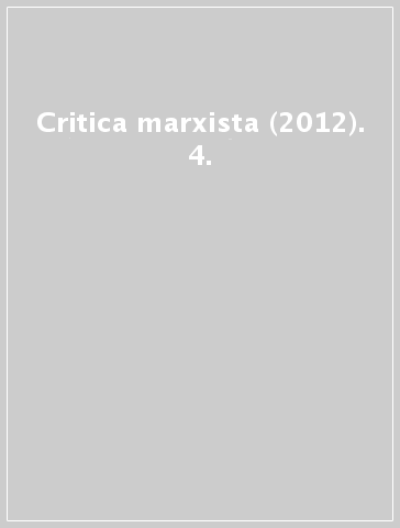 Critica marxista (2012). 4.