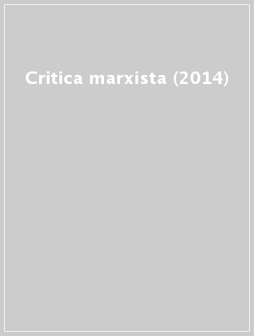 Critica marxista (2014)