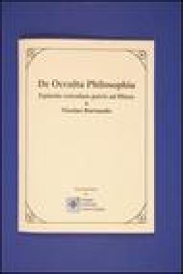 De occulta philosophia. Epistola cuiusdam patris ad filium - Nicolas Barnaud