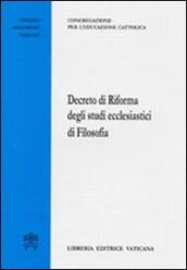 Decreto di riforma degli studi ecclesiastici di filosofia