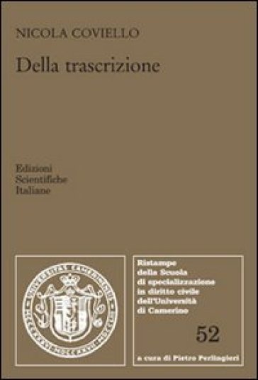 Della trascrizione - Nicola Coviello