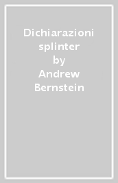 Dichiarazioni splinter