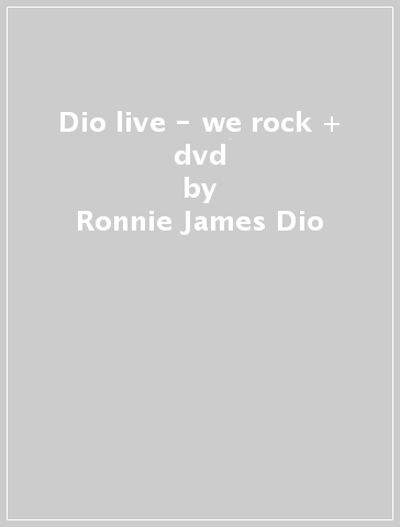 Dio live - we rock + dvd - Ronnie James Dio