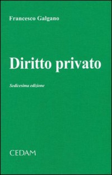 Diritto privato - Francesco Galgano