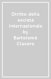 Diritto della società internazionale