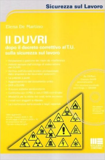 Duvri dopo il decreto correttivo al T.U. sulla sicurezza sul lavoro. Con CD-ROM (Il) - Elena De Martino