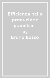 Efficienza nella produzione pubblica di beni e servizi. Modelli teorici e analisi econometrica