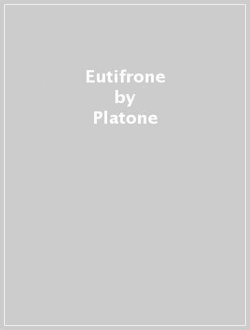 Eutifrone - Platone