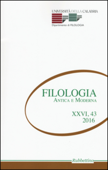 Filologia antica e moderna (2016). 43.