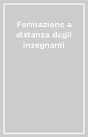 Formazione a distanza degli insegnanti