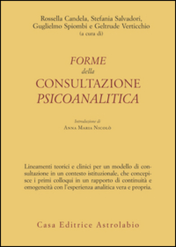 Forme della consultazione psicoanalitica