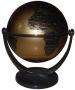 GLOBO ORO E MARRONE BASE MARRONE 10 CM.