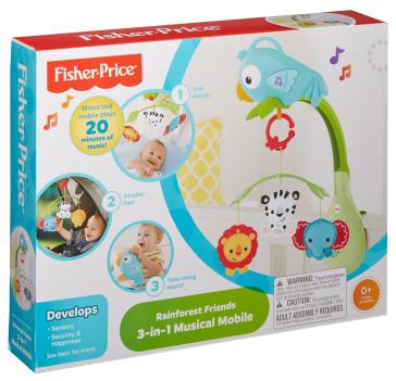 Giostrina Animali Foresta - FISHER PRICE - 3 IN 1 MUSICAL MOBILE (CHR11)