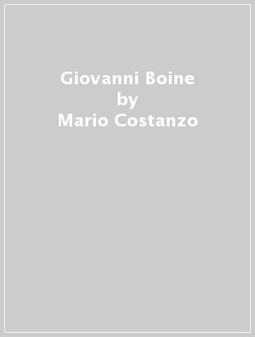 Giovanni Boine - Mario Costanzo